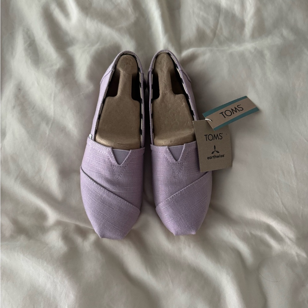 Toms Lavender Canvas Slip-On Flats